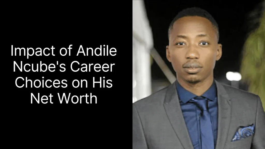 Impact of Andile Ncube's Career Choices on His Net Worth